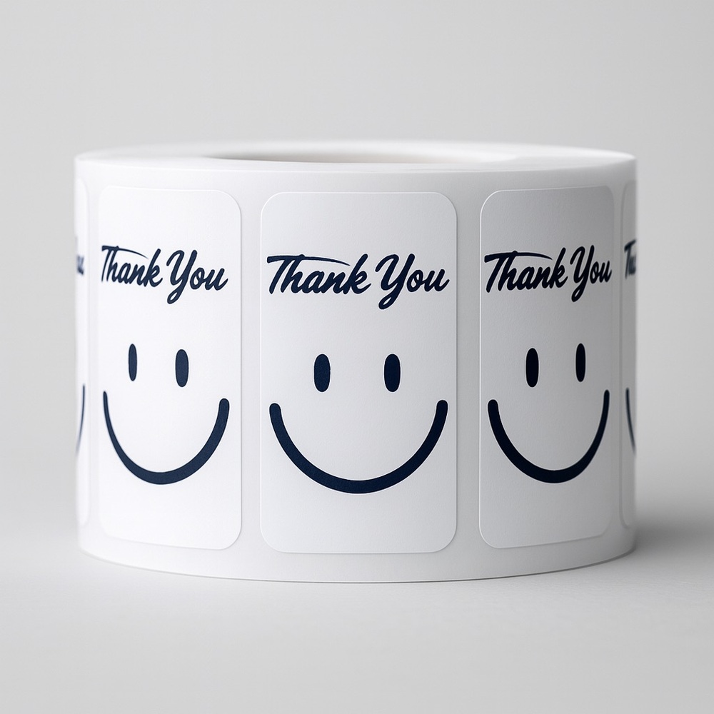 Happy Smile Face Stickers 2 inch Happy Face sticker | thank you sticker 2"